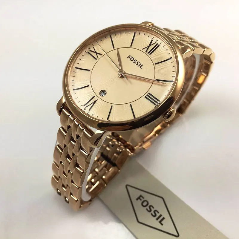 Fossil Jacqueline Rose Gold-tone Dial Ladies Watch- ES3435